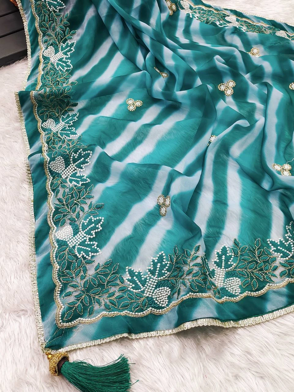Vardan Ethnic Bt-1232 Georgette Wholesale Fancy Sarees Catalog — Wholesale Sarees, MPA wholesale from Surat — view 7